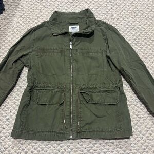 Olive Green Utility Zip-Up Jacket Old Navy